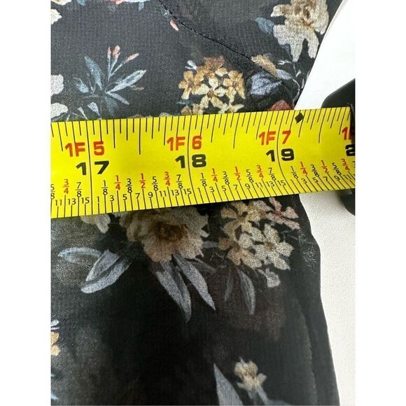 Stradivarius Chaqueta Bomber Floral Print Size M Black Pink Zip Transparent - Picture 7 of 10